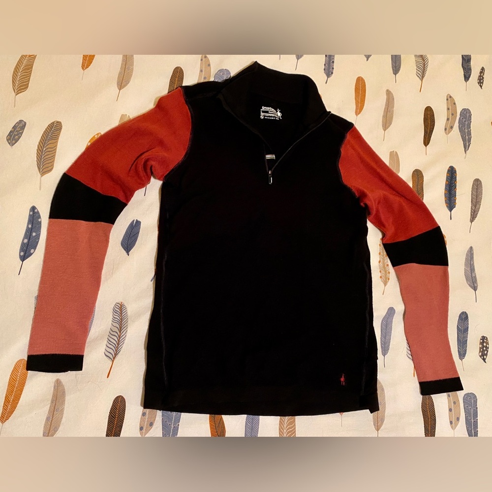 Women’s Smartwool Intraknit 1/4 zip base layer top, size L
